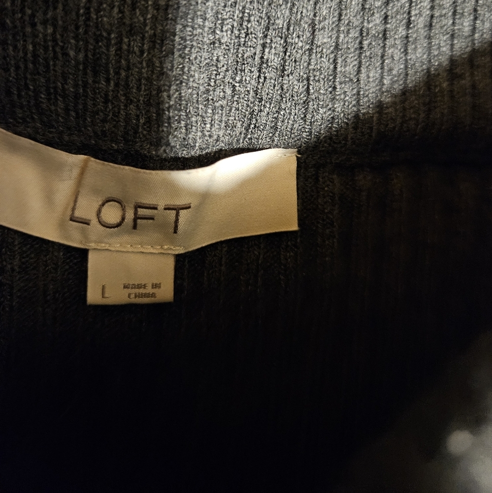 LOFT Gray Ribbed Knit Set - Picture 2 of 7